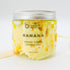 Banana Whipped Soap in a mason jar with a lid, featuring a fluffy texture, ideal for a luxurious shower experience.