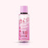 Close-up of Berry Blast Body Mist bottle featuring a pink label, capturing the essence of juicy berries for a refreshing, long-lasting scent.