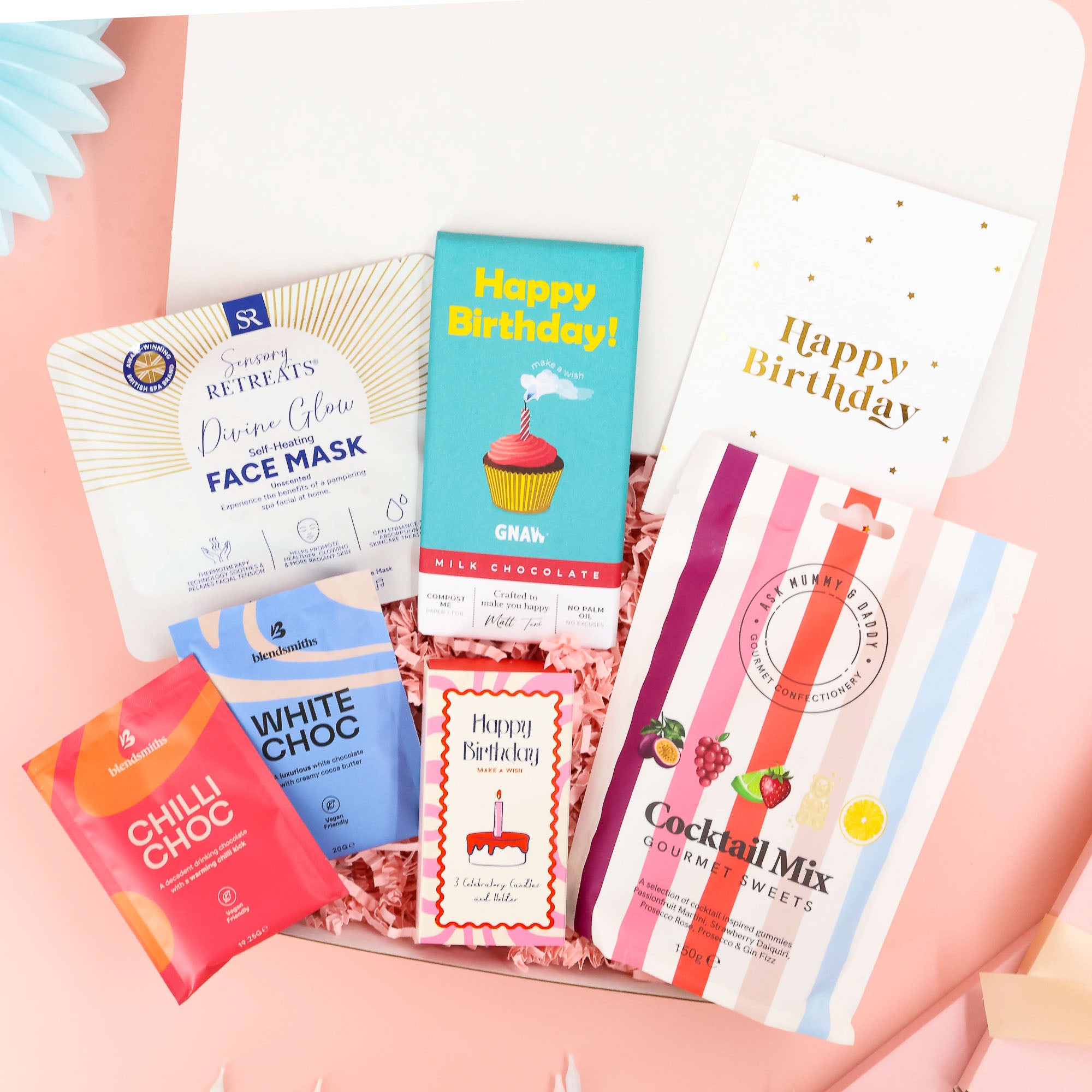 birthday gift box – Birthday Celebration in a Box with sweet treats and self care