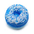 Blueberry Bath Donut shaped like a doughnut with white sprinkles, crafted with shea butter and coconut oil for a fun, nourishing bath experience.