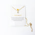 Bridesmaid Charm Necklace With Card featuring a delicate gold chain with clasp and diamond charm, perfect for expressing gratitude to a cherished bridesmaid.
