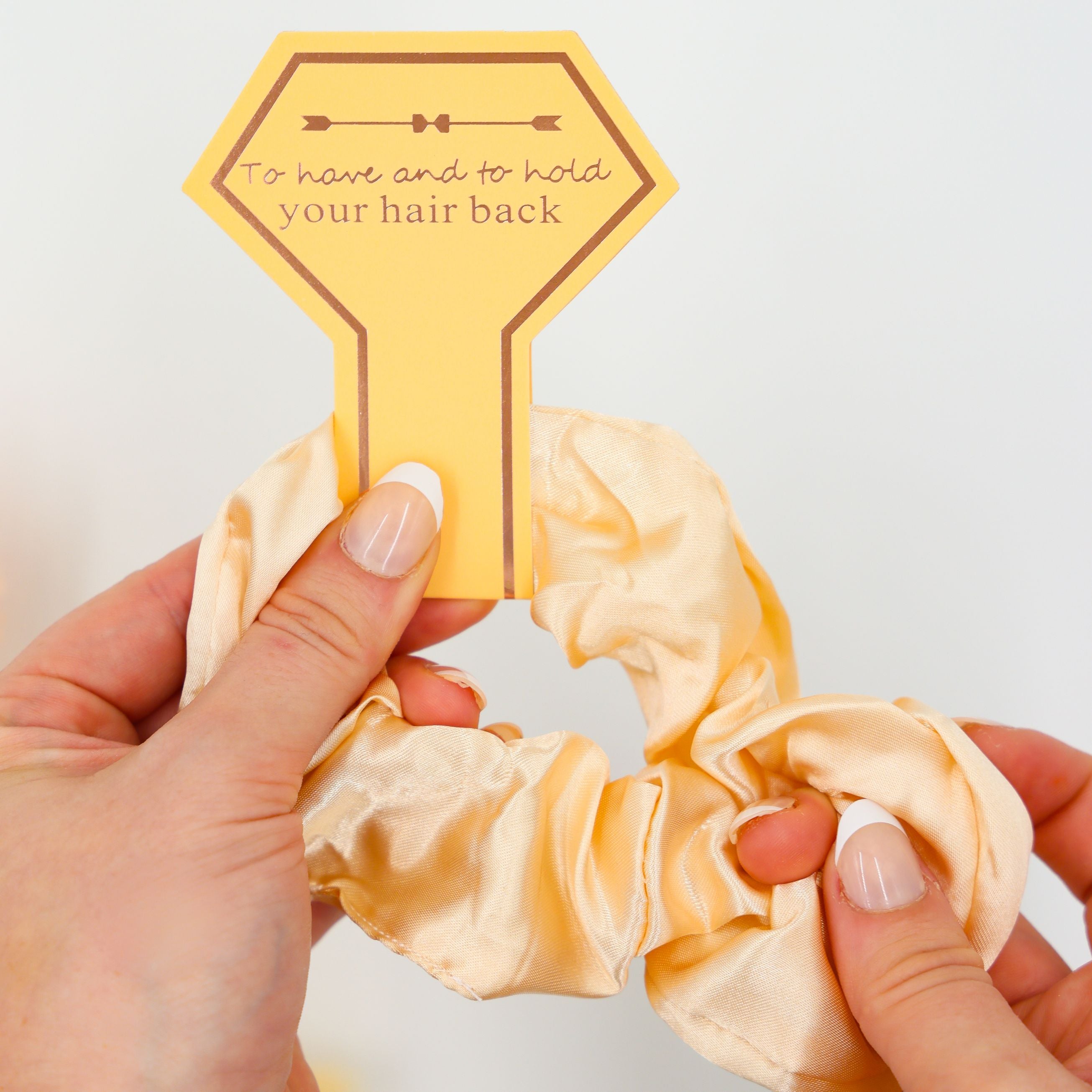 Elegant Bridesmaid Hair Scrunchie – chic wedding gift accessory