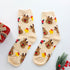 Christmas Gift for Her – Cosy Reindeer Socks with reindeer and bell pattern