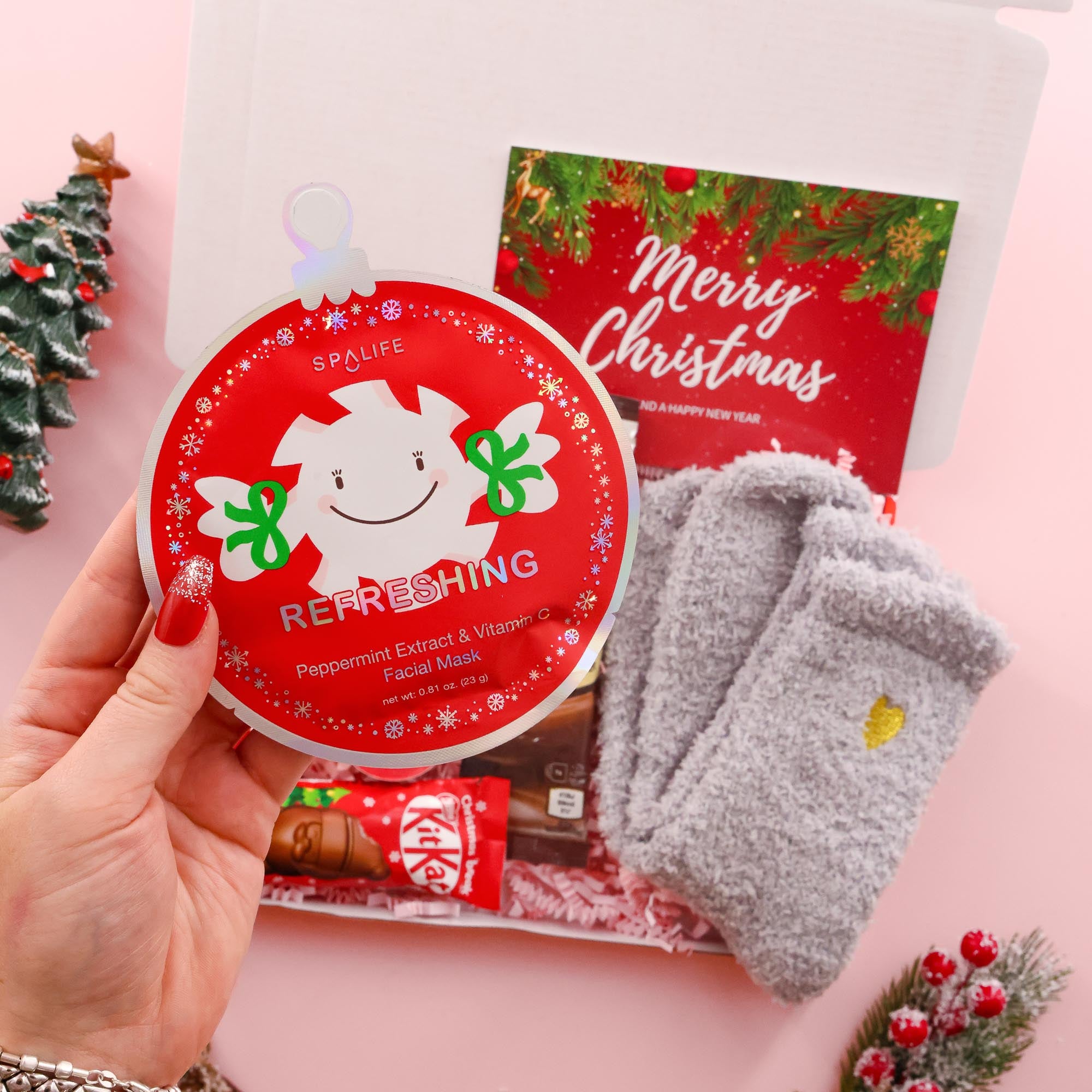 Christmas self care and chocolate gift – cosy holiday mini box for her