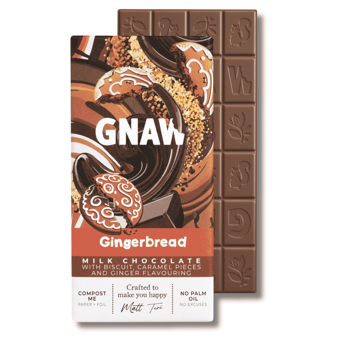 Christmas gifts for her – Gnaw Gingerbread Milk Chocolate Bar
