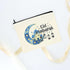Eid Mubarak Canvas Pouch with crescent moon and lantern design, ideal for storing essentials or gifting during Eid celebrations.