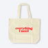 Everything I Need Tote Shopping Bag with red text, ideal for daily use, combining style and practicality, perfect for gifting.