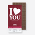 I Love You Milk Chocolate Bar packaged with heart and letter motifs, ideal for gifting on special occasions like anniversaries or Valentine&