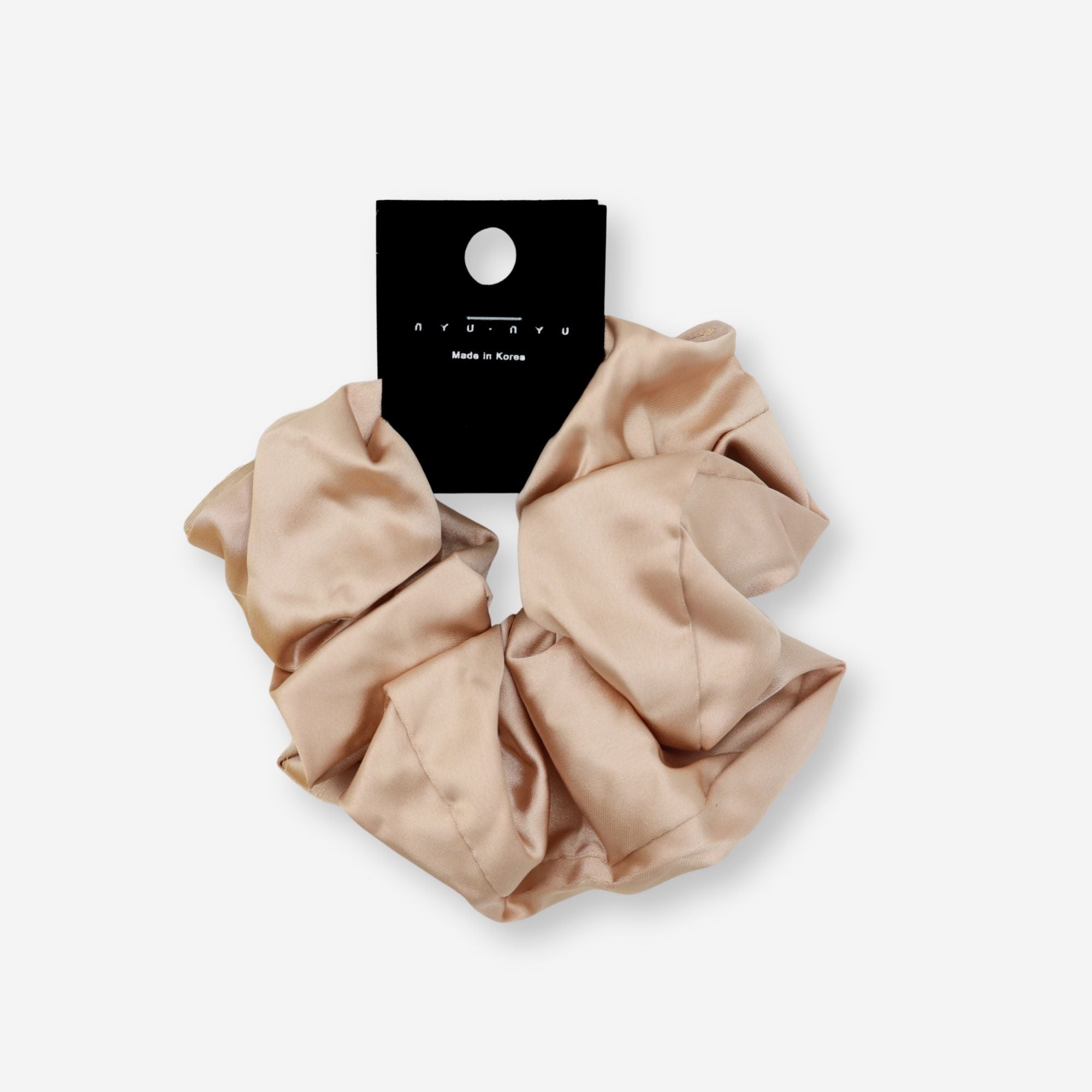 Gifts for her – brown silk scrunchie elegant hair accessory