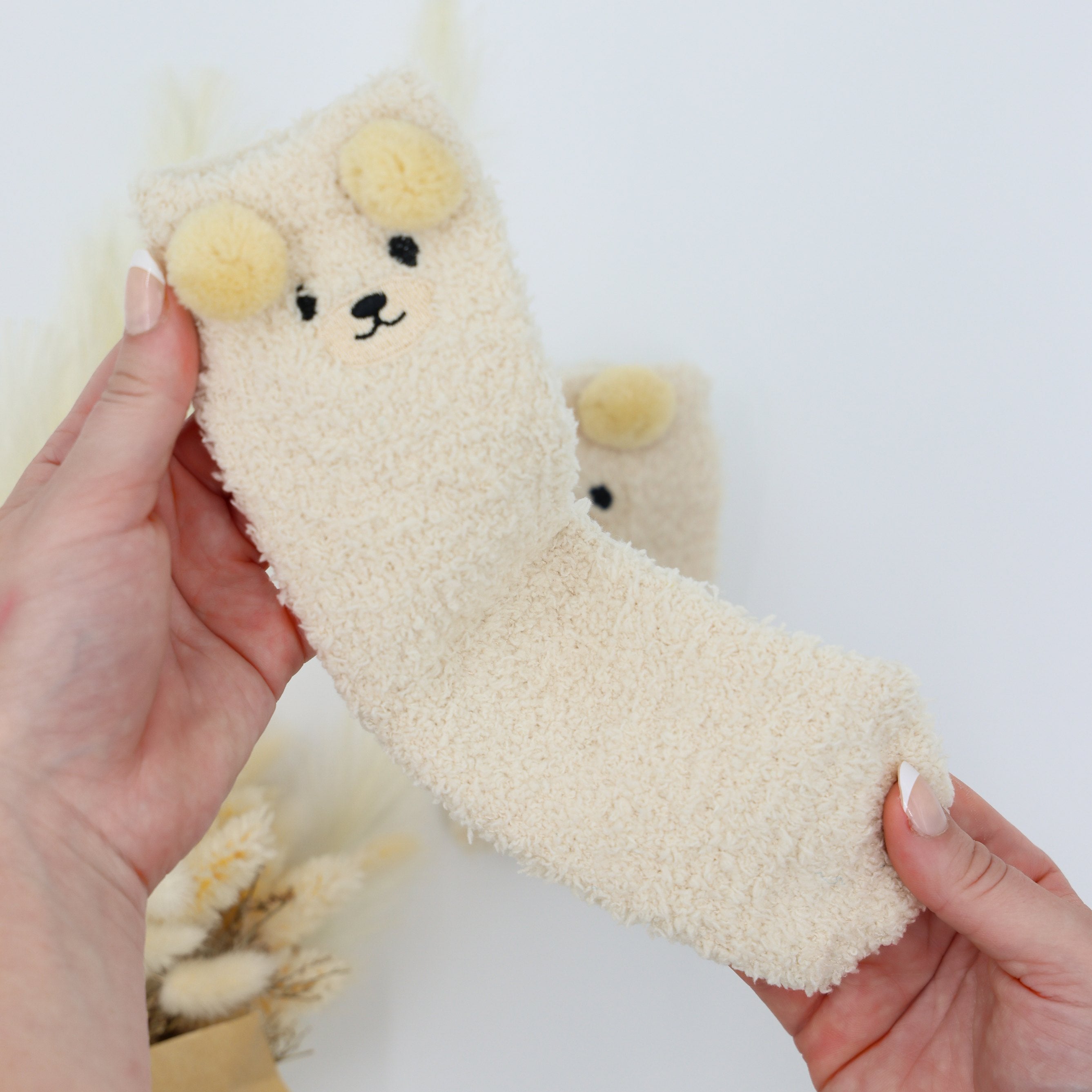 Cute Fluffy Bear Socks – soft and playful gift for her