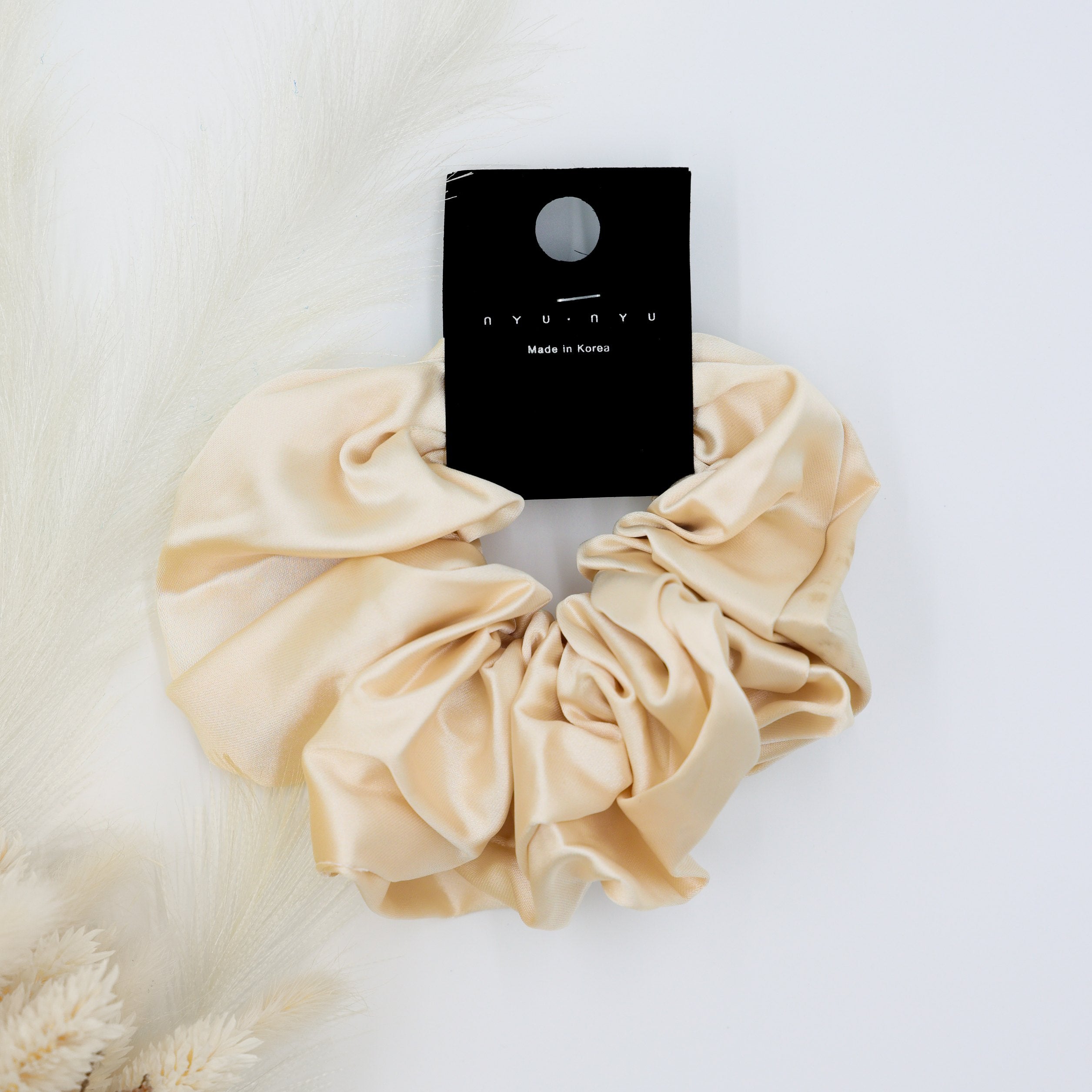 Luxury Korean Silk Scrunchie – Champagne