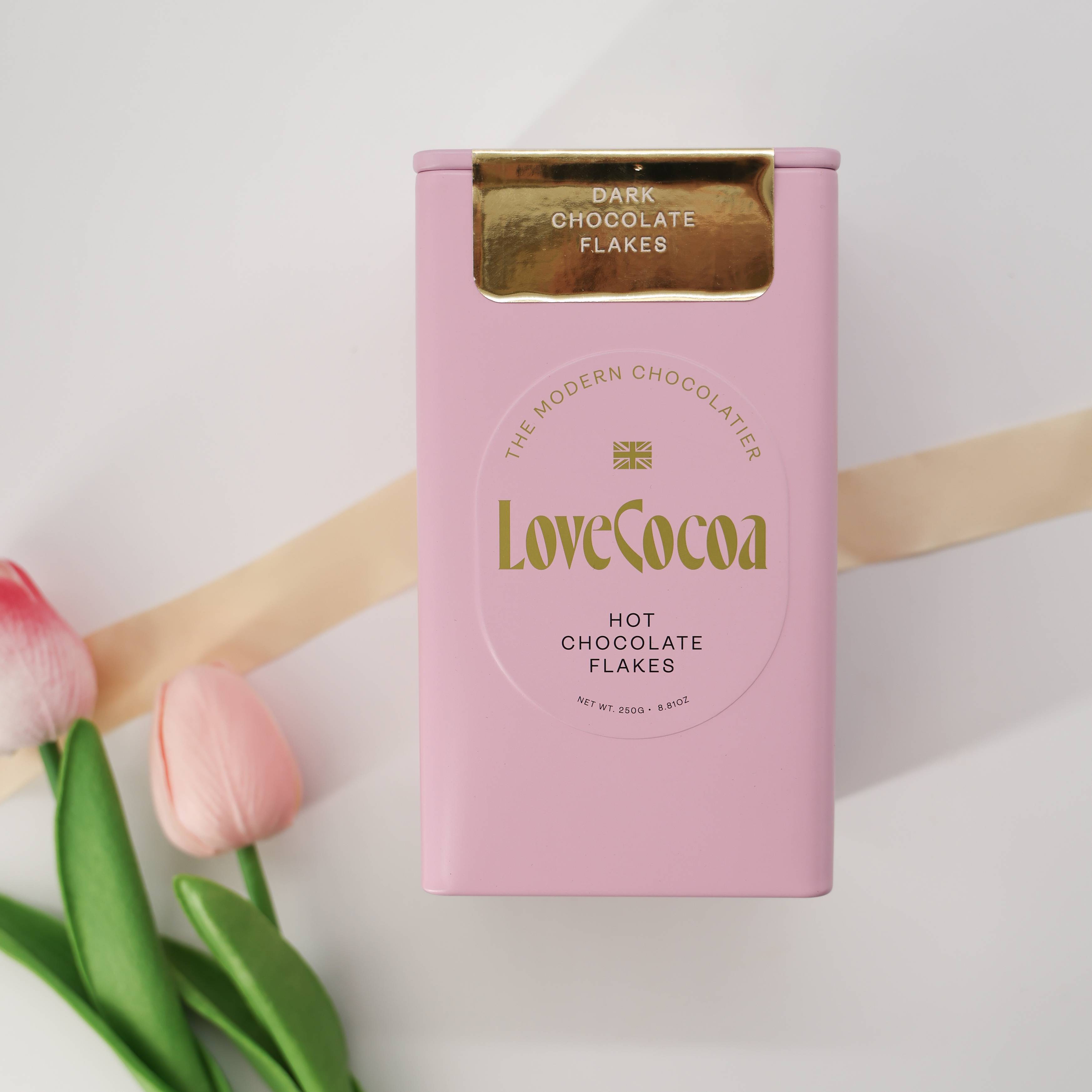 Lovecocoa Hot Chocolate Flakes – rich dark chocolate drink gift