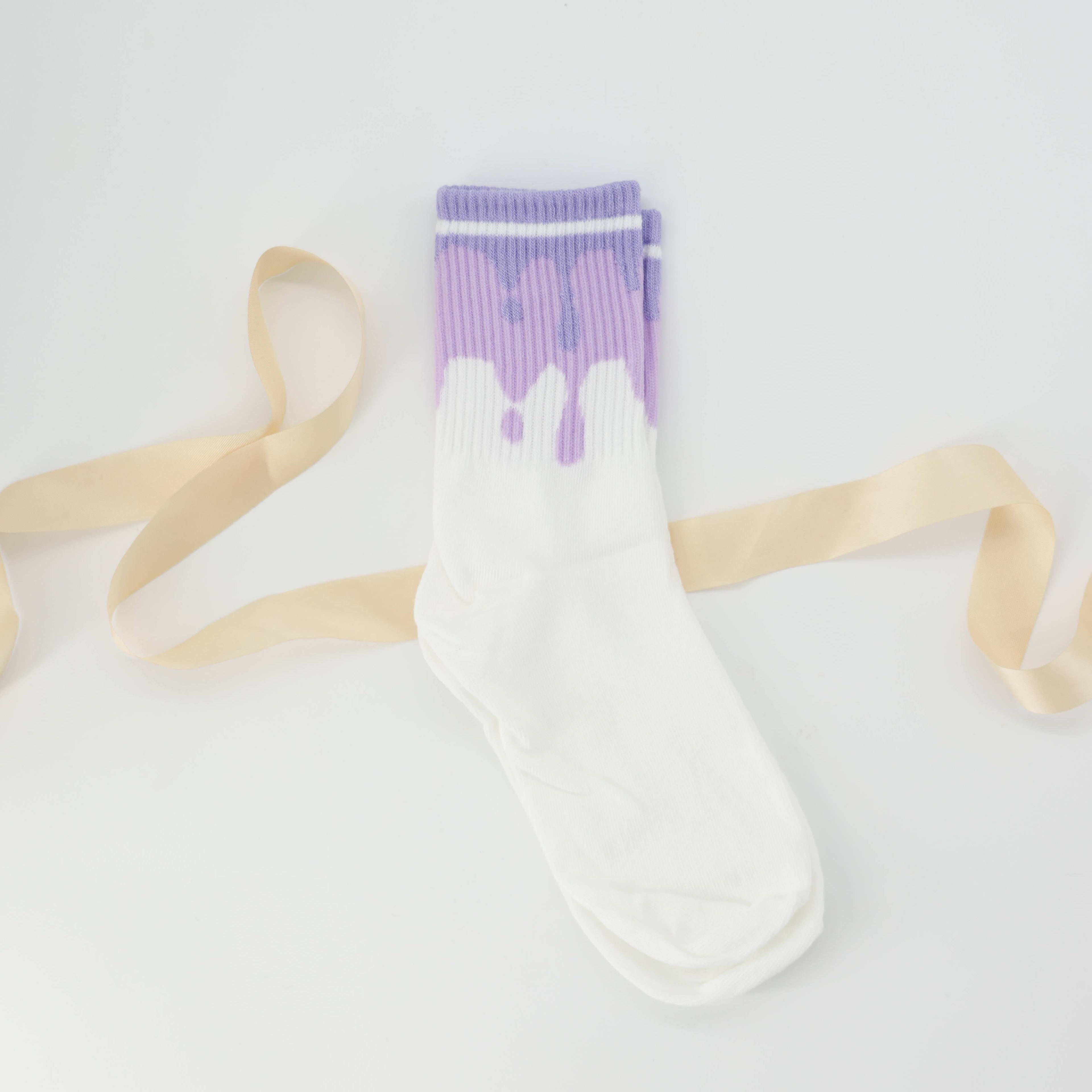Purple Drip Socks Gift – soft and stylish socks gift for her