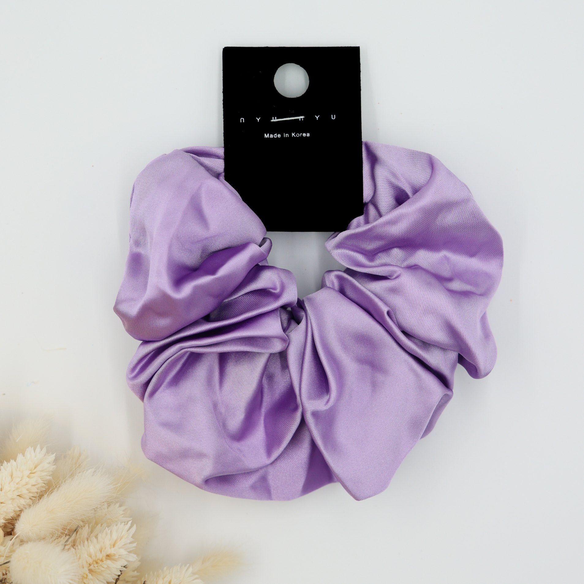 Gifts for her – Purple Silk Scrunchie elegant hair accessory