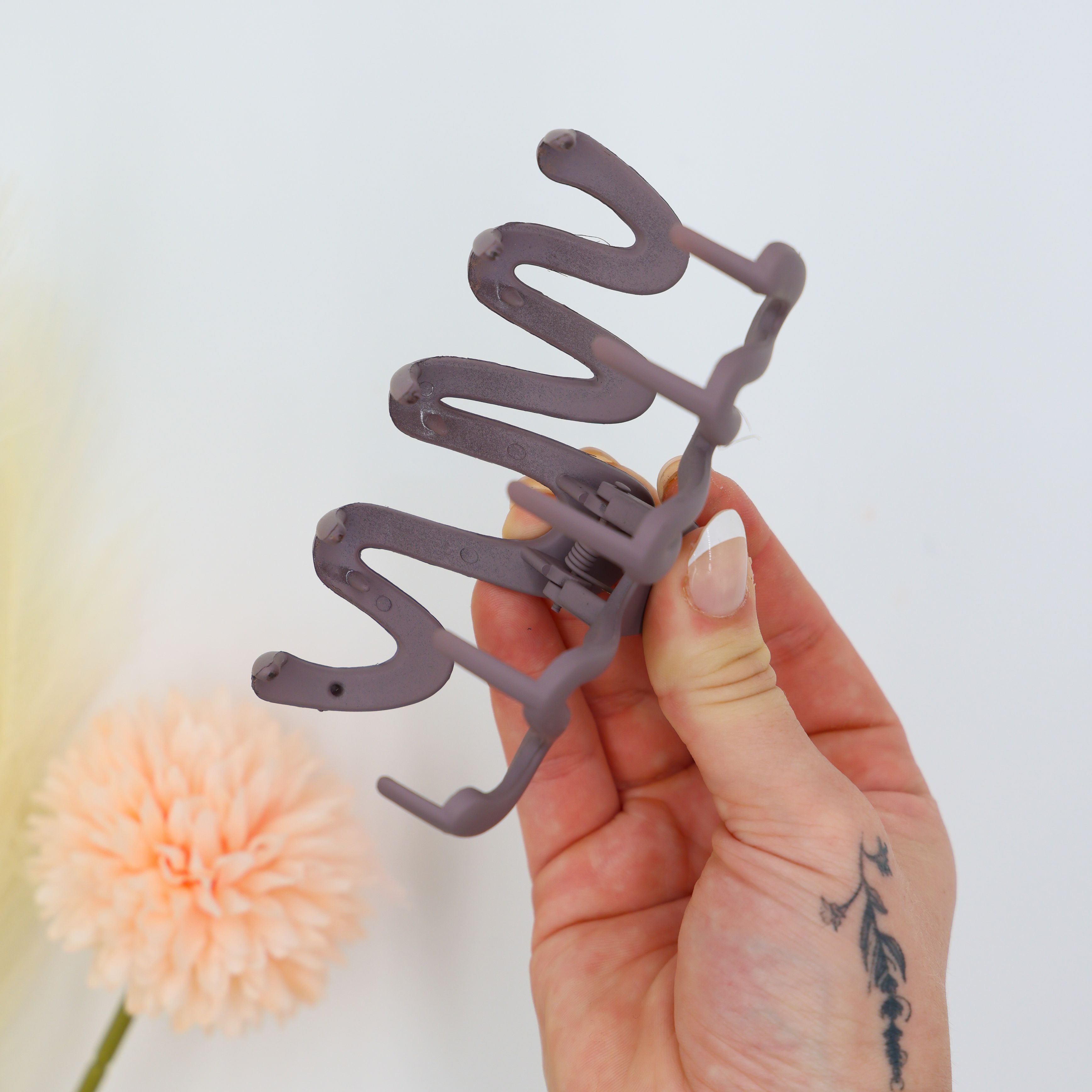 Matte Purple Wavy Hair Clip – stylish practical gift for her