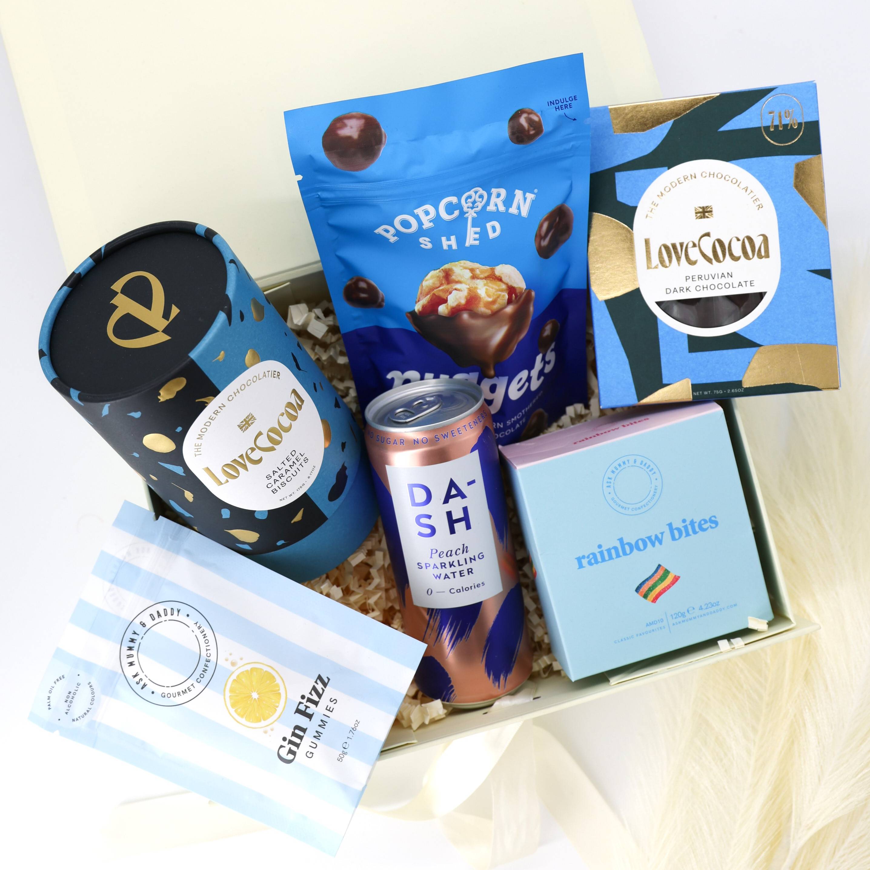 Gourmet Snack Box – luxury gift for him with chocolate and popcorn