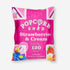 Popcorn Shed Strawberries & Cream: Close-up of caramel popcorn with freeze-dried strawberries, ideal for an indulgent gift or special occasion treat, showcasing gourmet snack details.