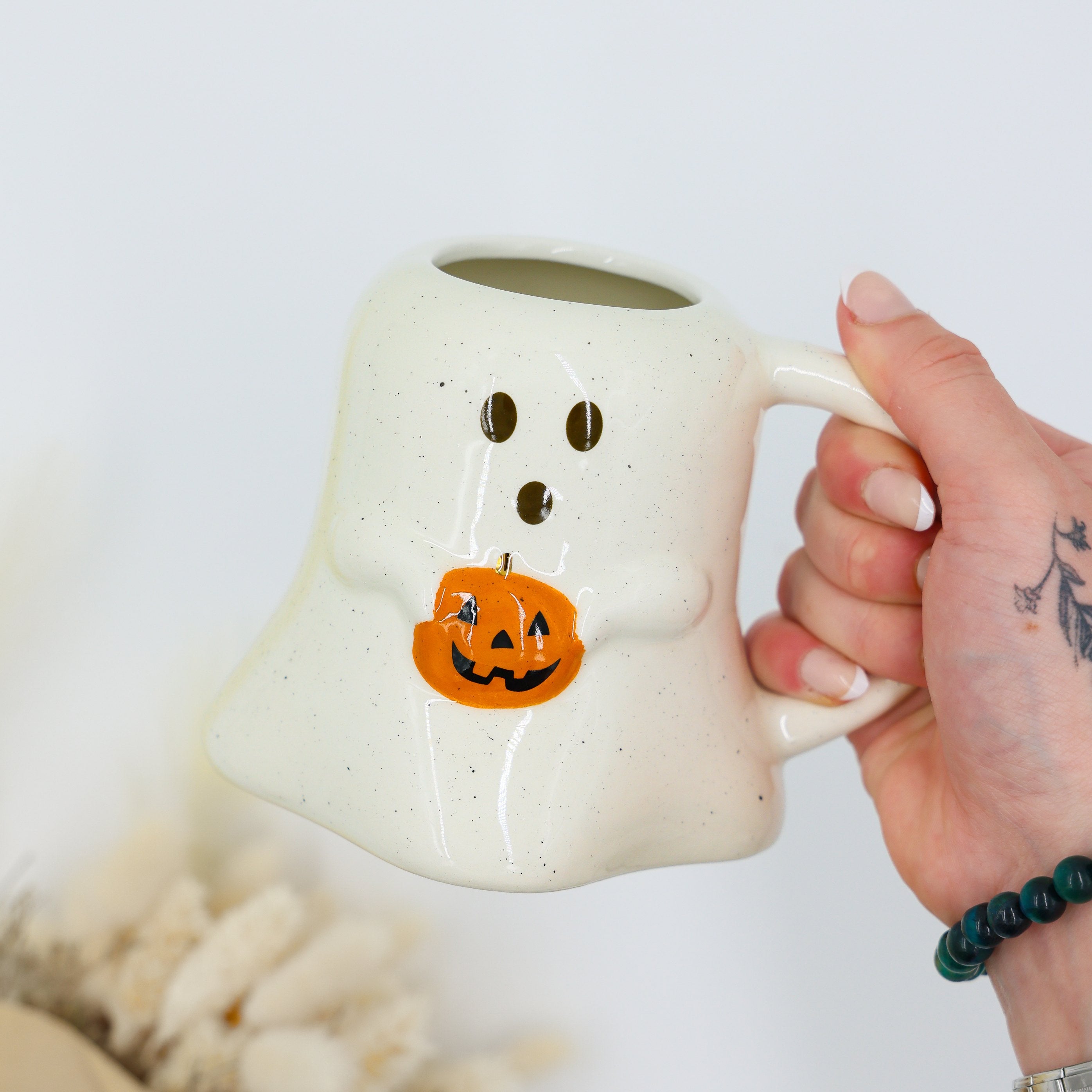 Halloween gifts for her – Spooky Ghost Ceramic Mug playful design