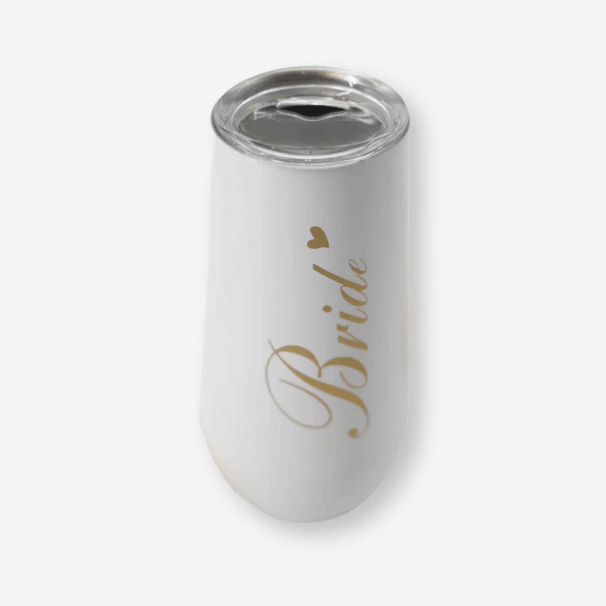 Bride Tumbler Flask – white and gold hen do gift for her