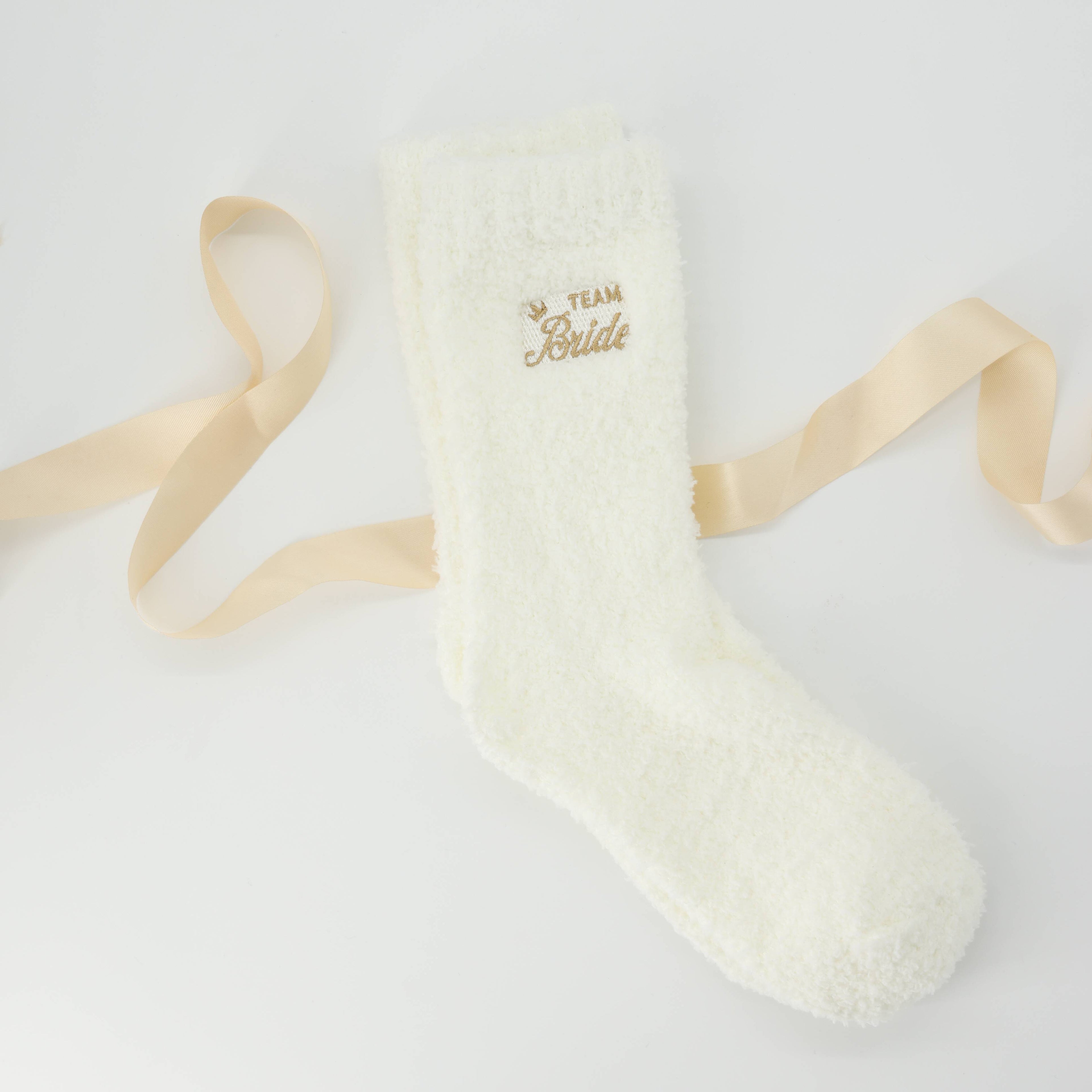 Team Bride Fluffy Socks – hen do gift with cosy bridal party style