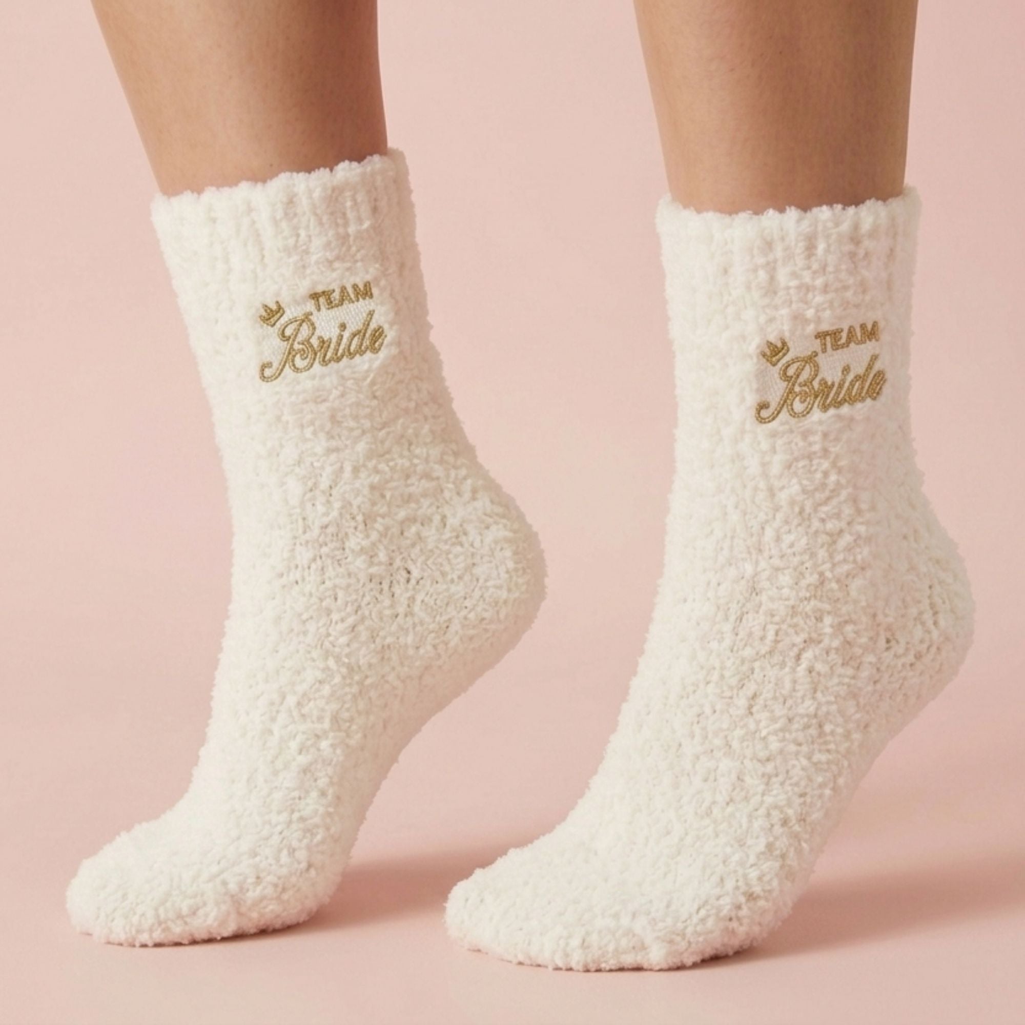 Team Bride Fluffy Socks – hen do gift with cosy bridal party style