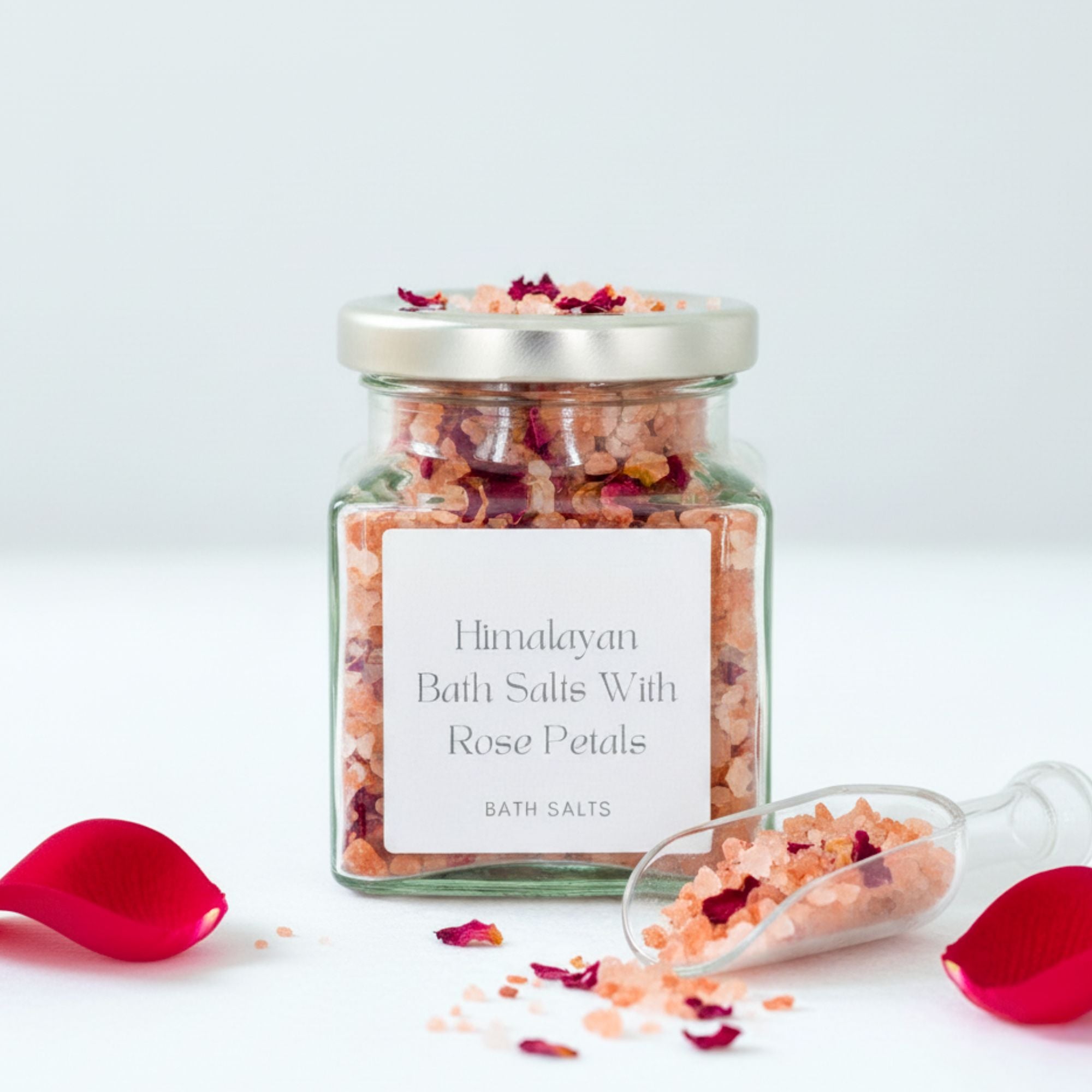 Himalayan Bath Salts with Rose Petals – relaxing self care gifts for her