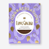 Love Cocoa Congratulations Chocolate features a luxe package with a yellow ribbon and label, containing buttery biscuits with chocolate chunks in milk chocolate.