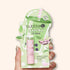 A hand holding a package of Matcha Lip Balm, featuring nourishing ingredients like Shea Butter and Jojoba Oil for soft, hydrated lips.