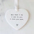 Mum Heart Keepsake, a heart-shaped plastic ornament with black text, perfect as a Mother&