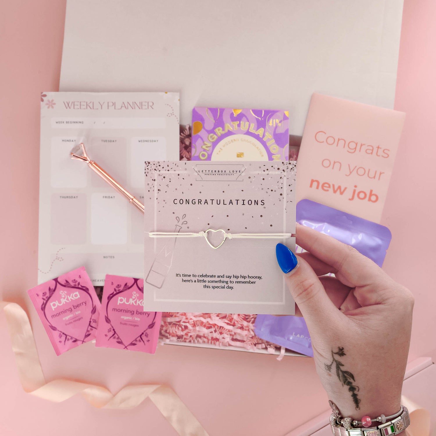 New Job Gift Box – thoughtful new job gifts for her including collagen mask and treats