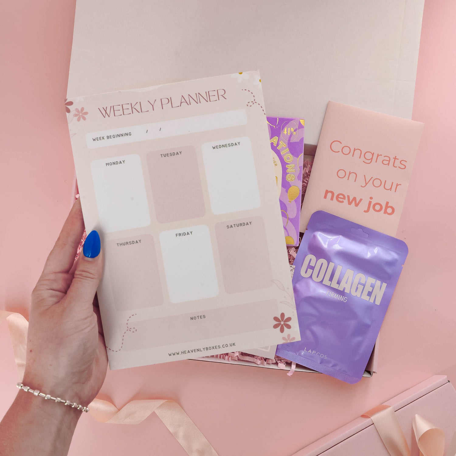 New Job Gift Box – stylish congratulations gift set with weekly planner and diamond pen