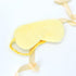 Plush Eye Mask - Yellow, featuring an ultra-soft texture and secure fit, ideal for blocking light and enhancing sleep comfort.
