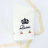 Queen Embroidered Hair Towel, ultra-soft and absorbent, features stylish crown and cherry embroidery, perfect for enhancing your self-care routine.