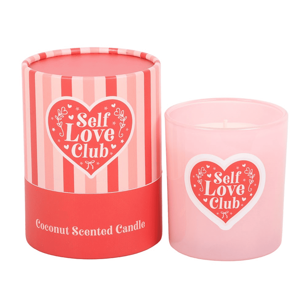 Self care gifts – pink candle with relaxing coconut fragrance