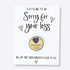 Sorry For Your Loss Pocket Hug card with heartfelt message, featuring handwritten text and a black heart, offering comforting support in difficult times.
