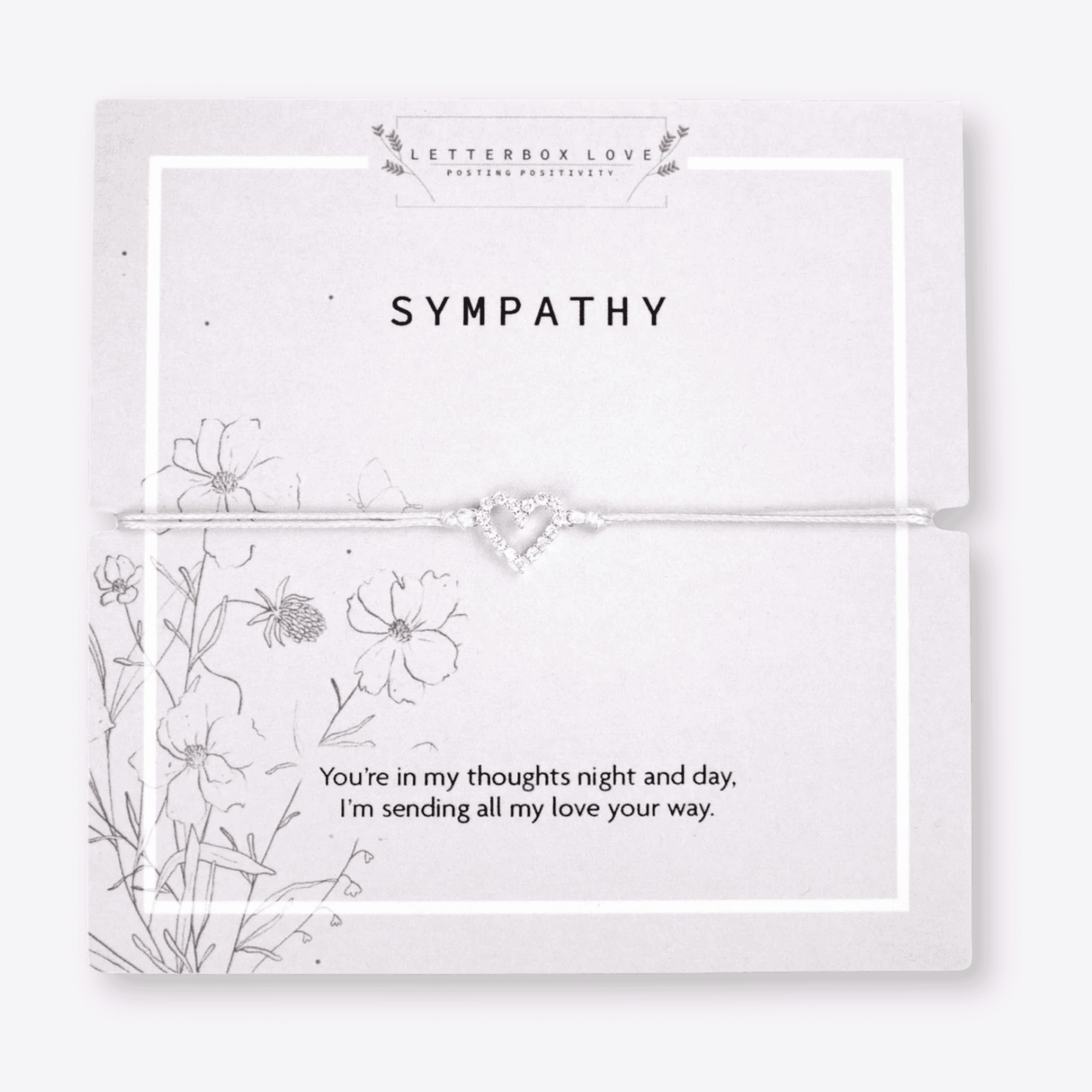 Sympathy Wish Bracelet – delicate heart charm gift for comfort