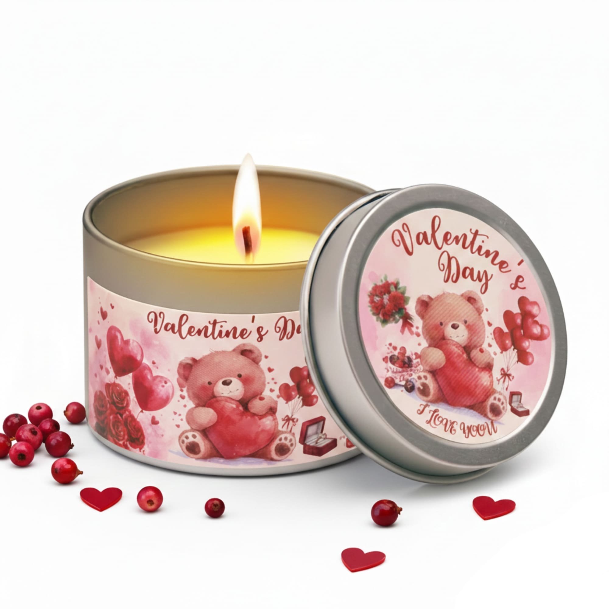 Valentines gift Mini Valentine’s Day I Love You Candle created for romantic moments.