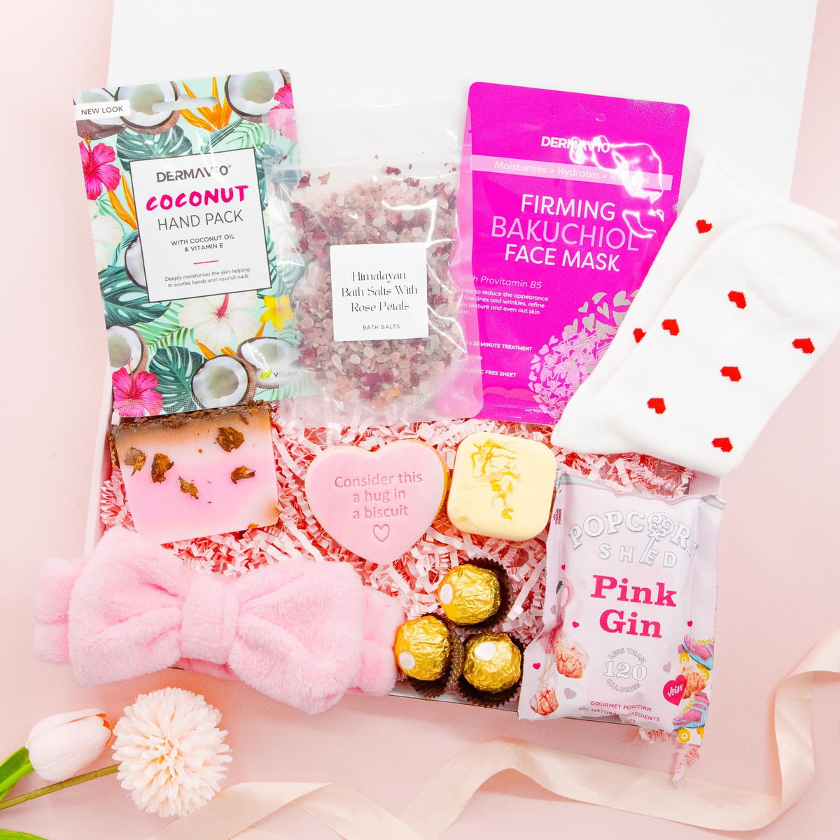 A beautifully presented self-care gift box