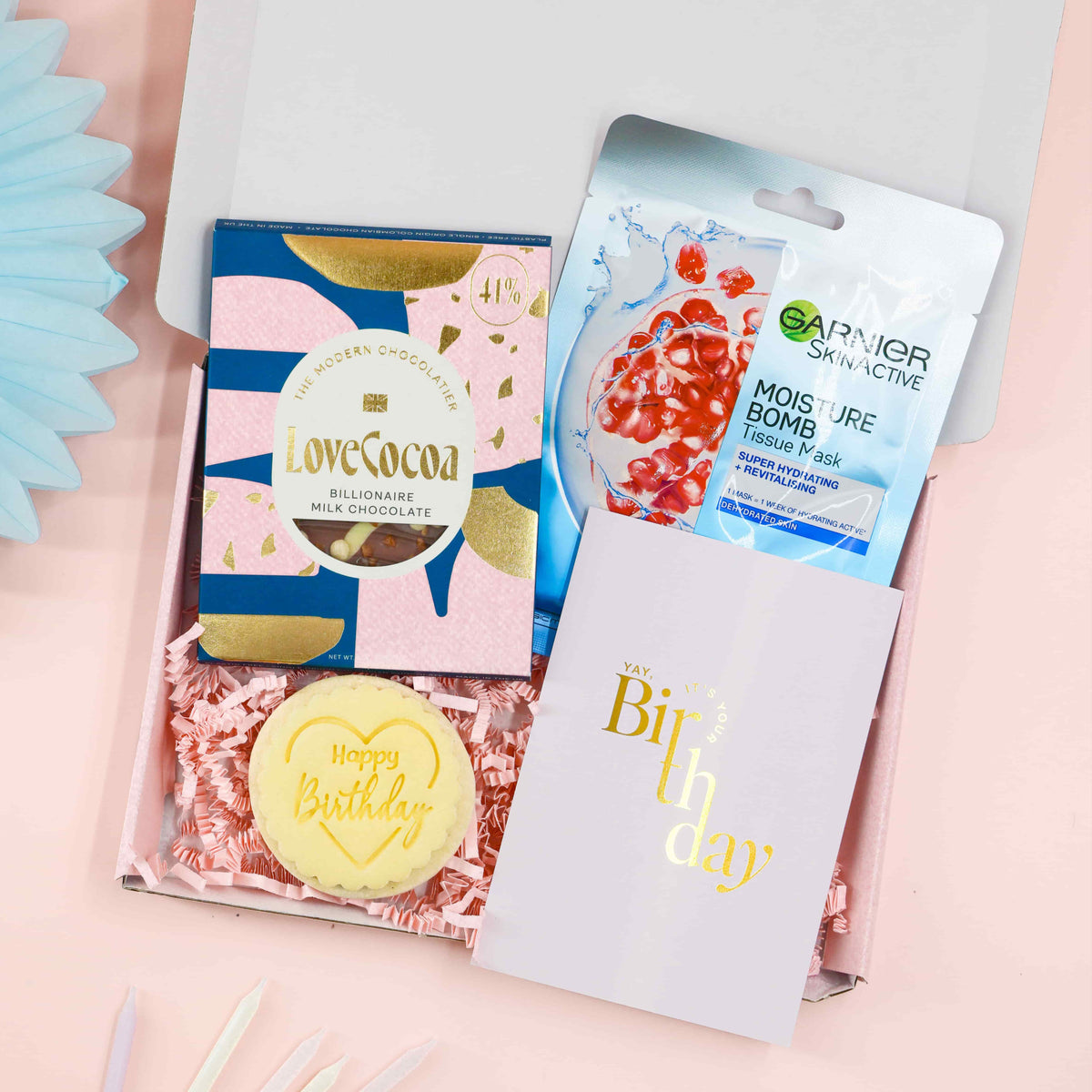 A beautifully presented self-care gift box