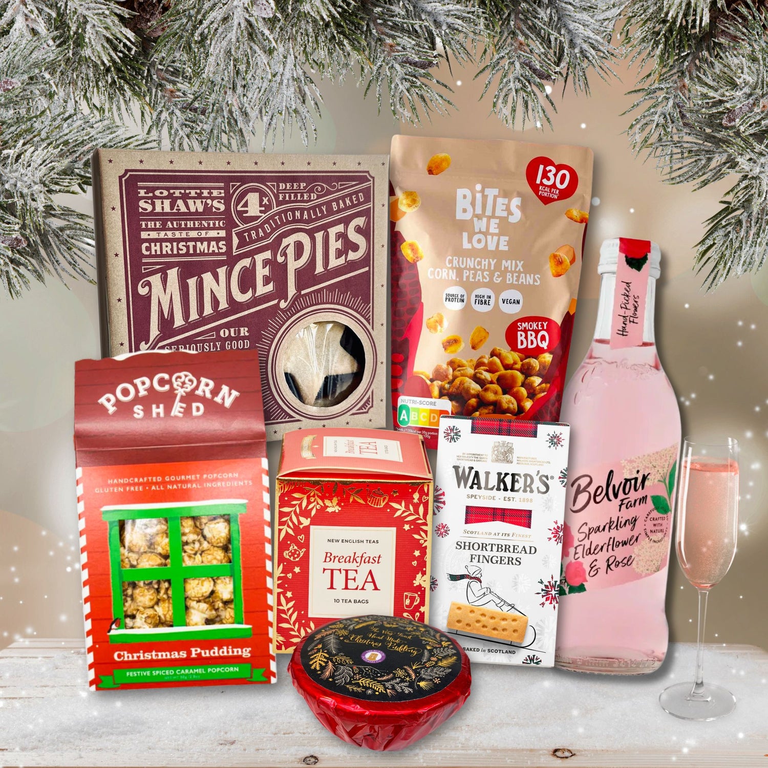Christmas snack box gift from heavenly boxes with assorted snacks