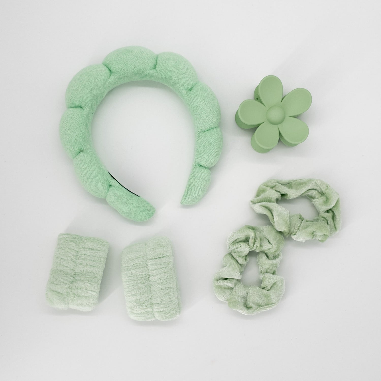 6pcs Hairband Set Green