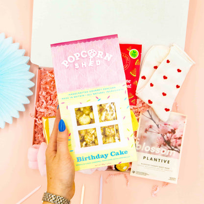 Birthday present box – You’re One in a Melon gift filled with indulgent and pampering picks