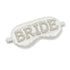 Bride Satin Sleep Mask adorned with sparkling rhinestones, elegantly designed for bridal moments, enhancing beauty and style during wedding preparations. Ideal bride gift for her