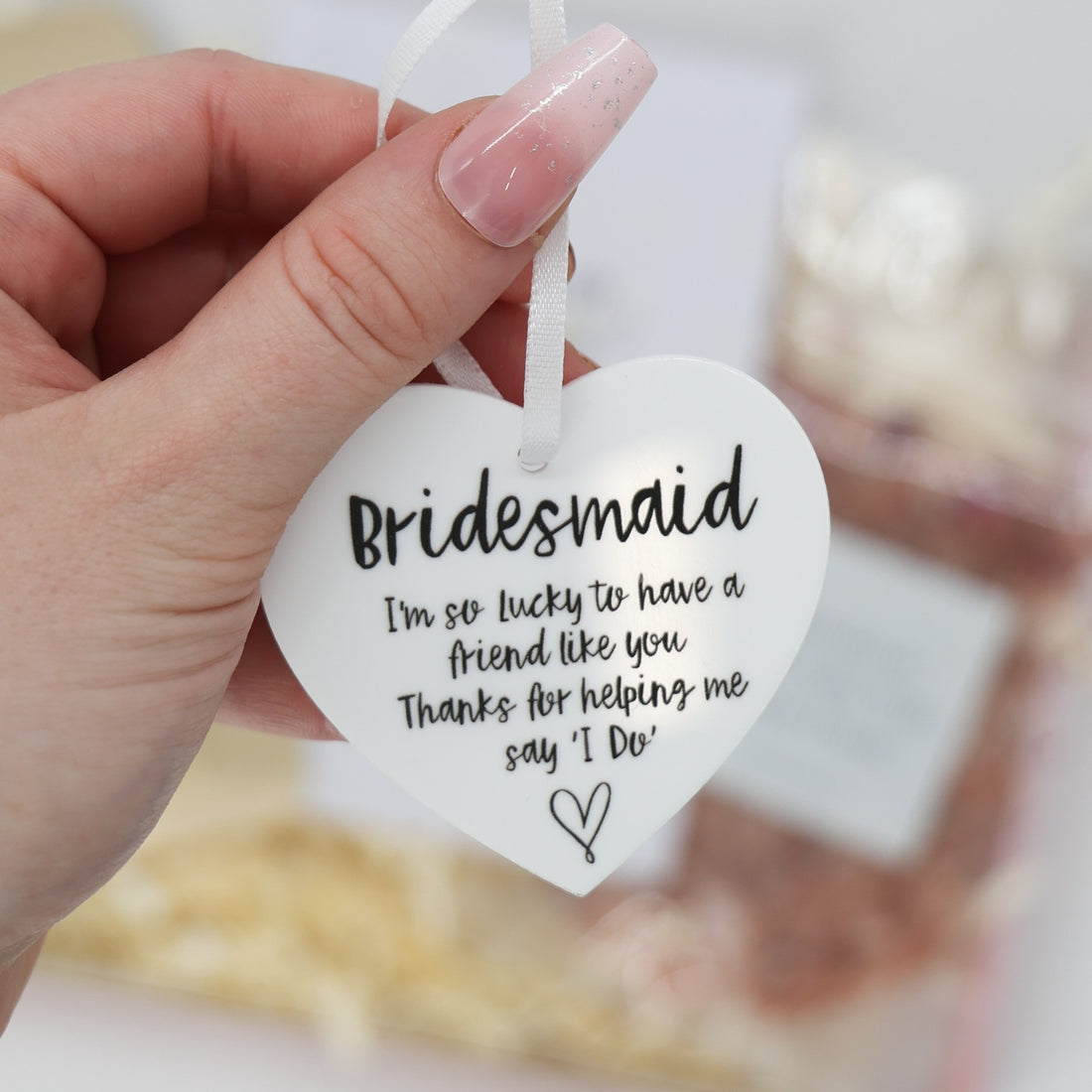 Bridesmaid gifts ideas – luxury proposal box with skincare and bridal card