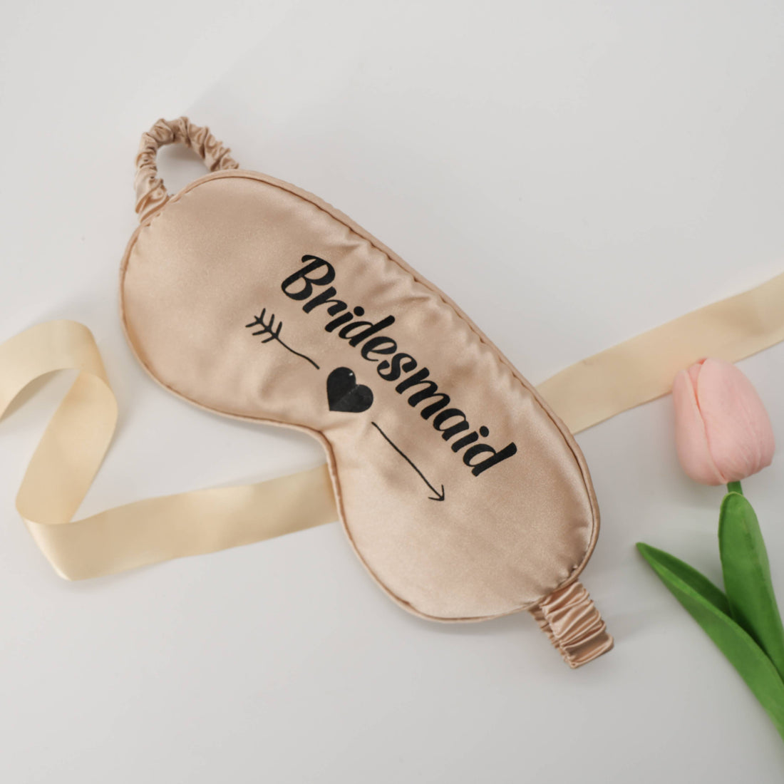 Bridesmaid Sleep Mask – gold satin sleep mask gift for her
