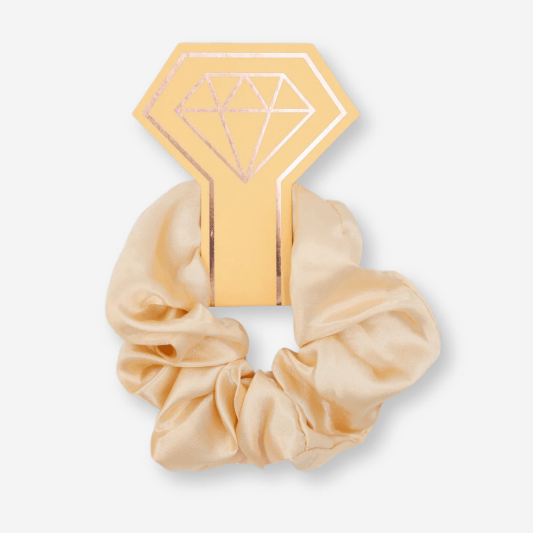 Bridesmaid gifts – satin Bridesmaid Hair Scrunchie champagne shade
