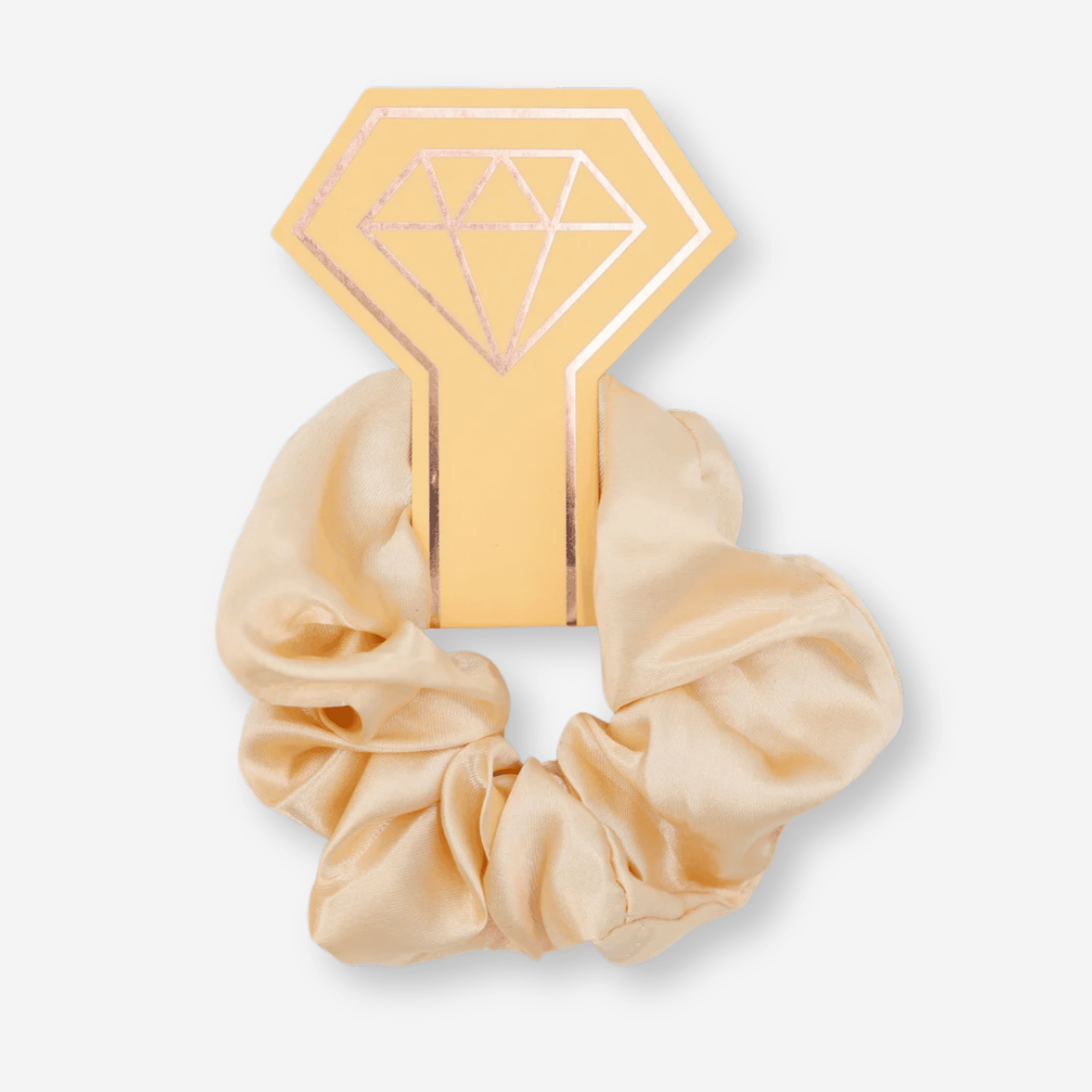 Bridesmaid gifts – satin Bridesmaid Hair Scrunchie champagne shade
