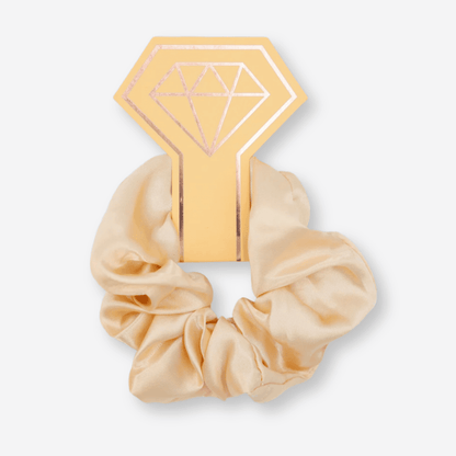 Bridesmaid gifts – satin Bridesmaid Hair Scrunchie champagne shade
