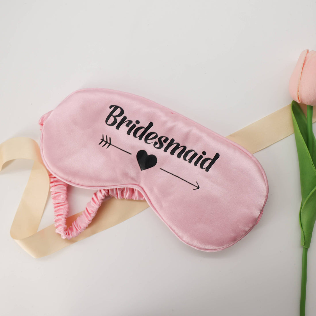 Bridesmaid Sleep Mask – pink satin eye mask hen do gift
