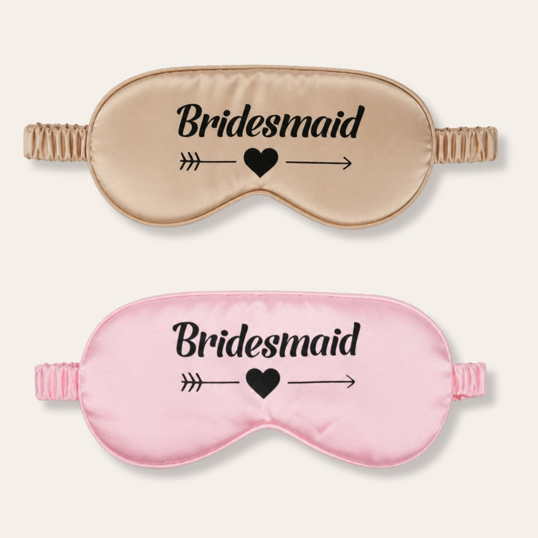Bridesmaid Sleep Mask – gold satin sleep mask gift for her
